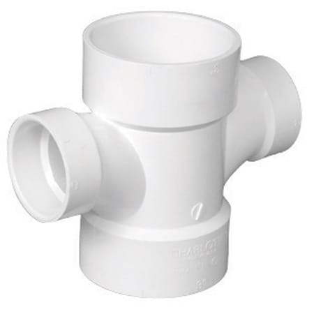 Charlotte Pipe And Foundry Charlotte Pipe Schedule 40 3 in. Hub X 3 in. D Hub PVC Sanitary Tee 1 pk PVC004291200